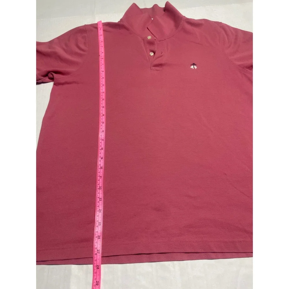 Brooks Brothers 1818 Performance‎ Polo Shirt Mens XL Slim Fit Pink Cotton Pique